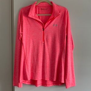 Neon coral Under Armour pullover